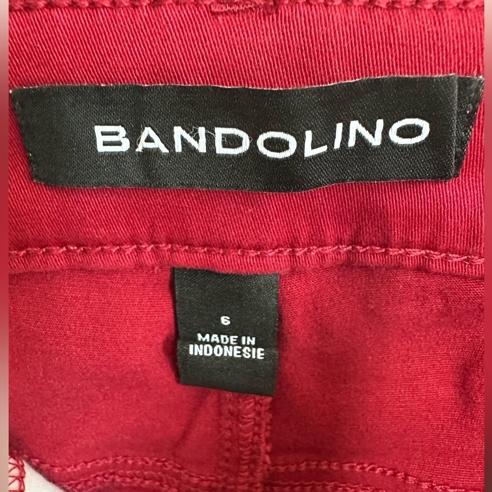 Bandolino Woman's  Amy Red Pants Size 6 Straight Leg - Picture 4 of 7